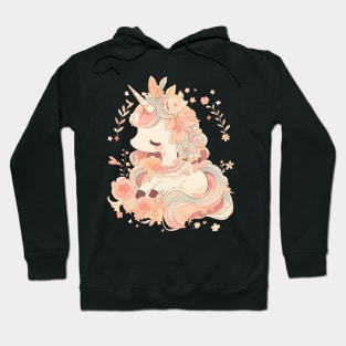 Unicorn Kawaii Adorable Illustration Hoodie